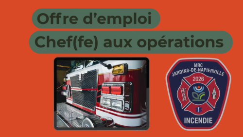 OFFRE D&rsquo;EMPLOI – Chef(fe) aux opérations – poste-cadre – temps partiel